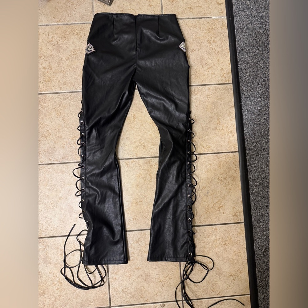 NWOT Current Mood Lace up trousers - Picture 8 of 12